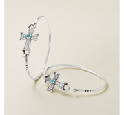 Mission Cross Hook-On Bracelet with Turquoise