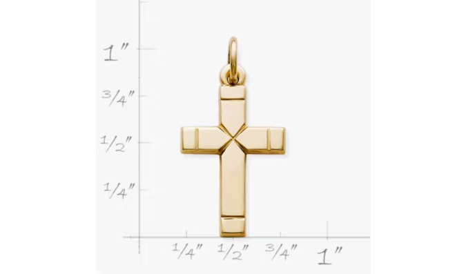 Small Plain Latin Cross Charm