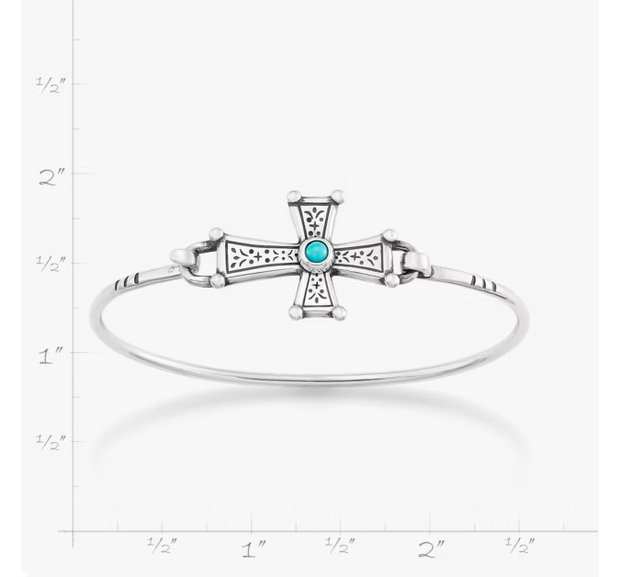 Mission Cross Hook-On Bracelet with Turquoise