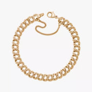 Medium Double Curb Charm Bracelet