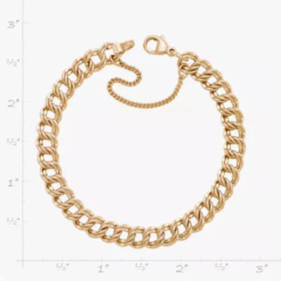 Medium Double Curb Charm Bracelet