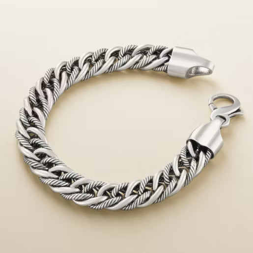 Bold Twisted Link Curb Bracelet
