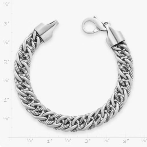 Bold Twisted Link Curb Bracelet