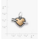 Beaded Heart and Arrow Charm