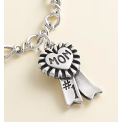 Blue Ribbon "Mom" Charm