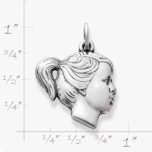 Girl's Profile Charm