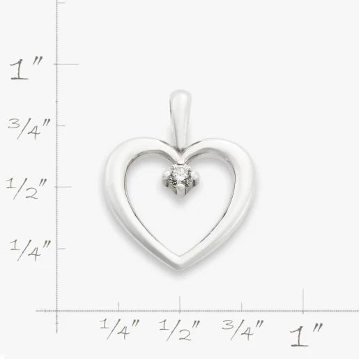 Heart with Diamond Pendant