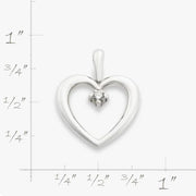 Heart with Diamond Pendant