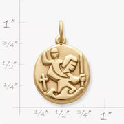 Round St. Christopher Medal Charm