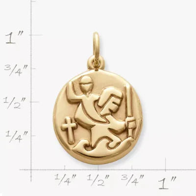 Round St. Christopher Medal Charm