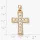 Plain Latin Cross Pendant with Diamonds