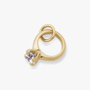Engagement Ring Charm with Cubic Zirconia