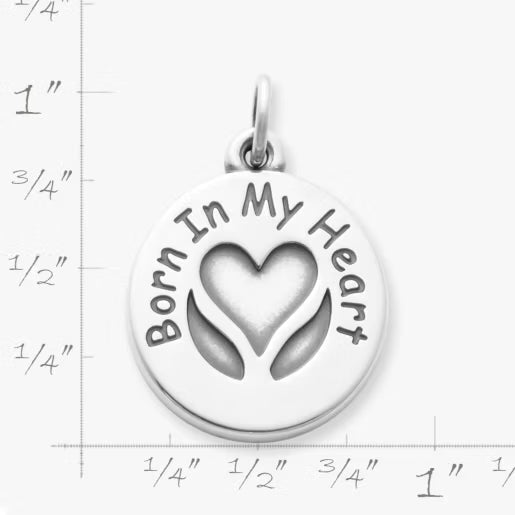 "Born In My Heart" Adoption Charm