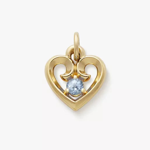Avery Remembrance Heart Birthstone Charm