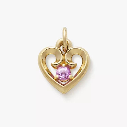 Avery Remembrance Heart Birthstone Charm
