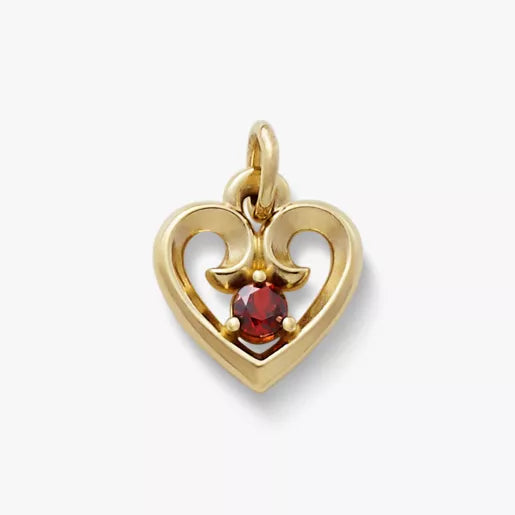Avery Remembrance Heart Birthstone Charm