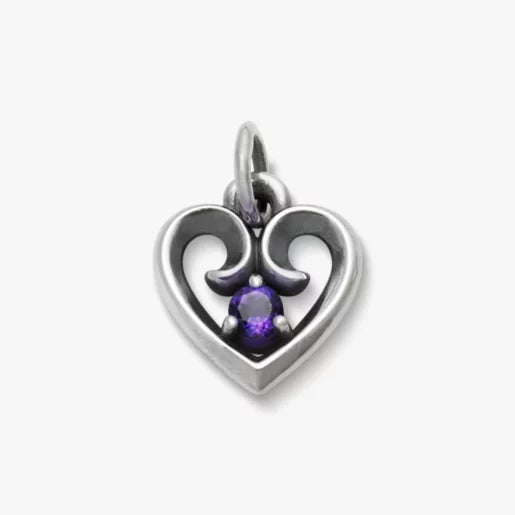 Avery Remembrance Heart Birthstone Charm