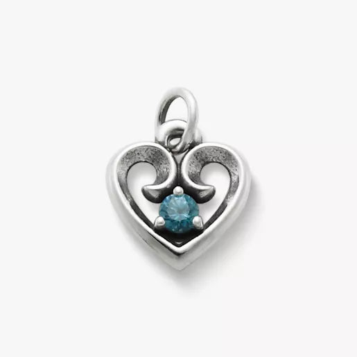 Avery Remembrance Heart Birthstone Charm