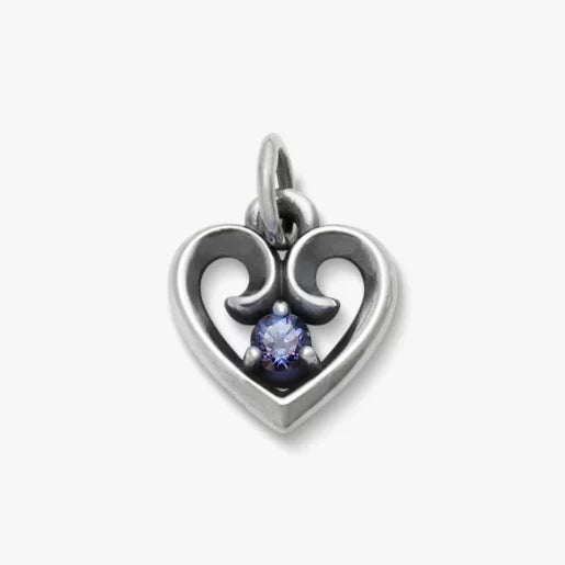 Avery Remembrance Heart Birthstone Charm