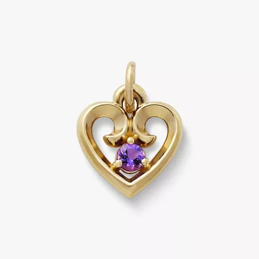 Avery Remembrance Heart Birthstone Charm