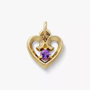 Avery Remembrance Heart Birthstone Charm