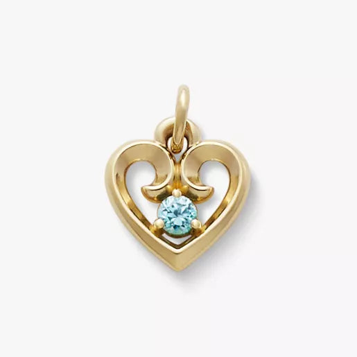 Avery Remembrance Heart Birthstone Charm