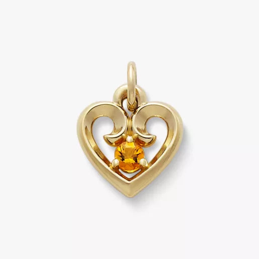 Avery Remembrance Heart Birthstone Charm