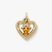 Avery Remembrance Heart Birthstone Charm