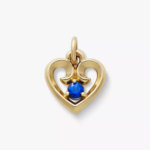 Avery Remembrance Heart Birthstone Charm