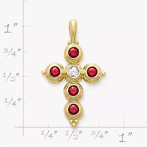 Antiquity Gemstone Cross Pendant