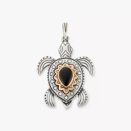 Sea Turtle Gemstone Pendant