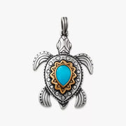 Sea Turtle Gemstone Pendant