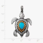Sea Turtle Gemstone Pendant