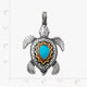 Sea Turtle Gemstone Pendant