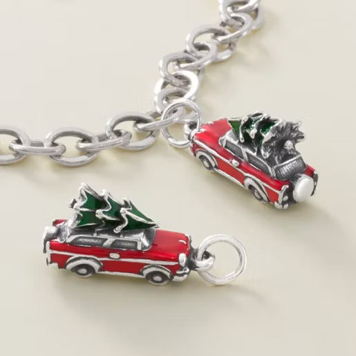 Enamel Family Christmas Tree Charm