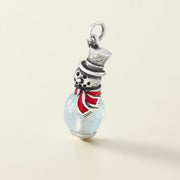 Enamel Snowman Art Glass Charm