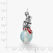 Enamel Snowman Art Glass Charm