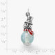 Enamel Snowman Art Glass Charm