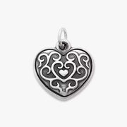 Ornate Heart Swivel Locket Charm