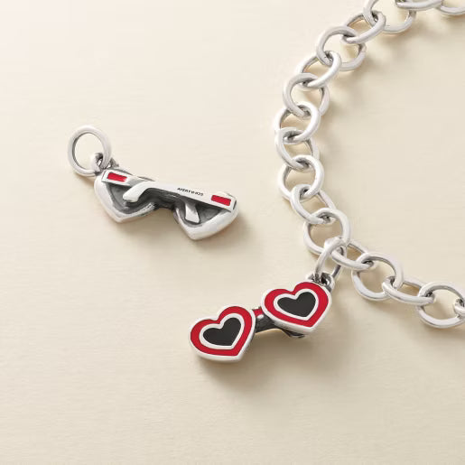 Enamel Heart Sunglasses Charm