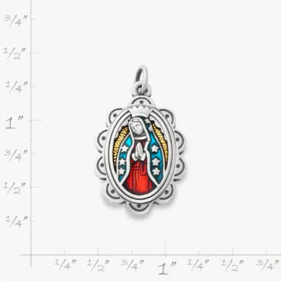 Enamel Virgin of Guadalupe Charm