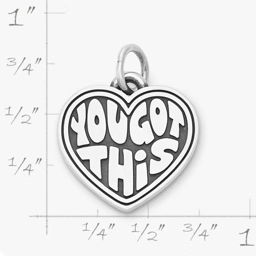 "You Got This" Heart Charm