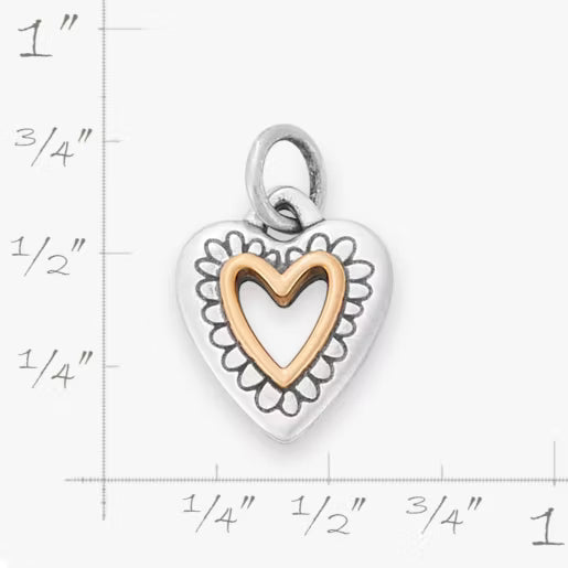 Petite Framed Heart Charm