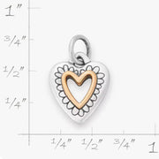Petite Framed Heart Charm
