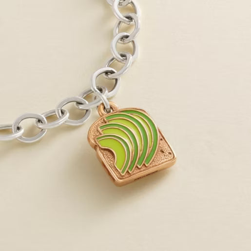 Enamel Avocado Toast Charm