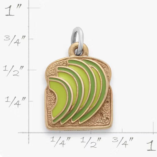 Enamel Avocado Toast Charm