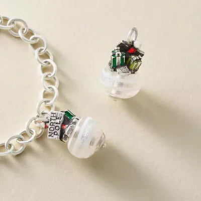 Enamel North Pole Art Glass Charm