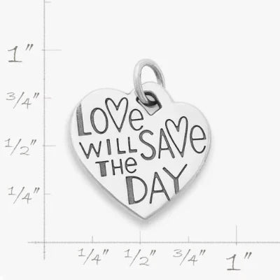 Love Will Save the Day Heart Charm