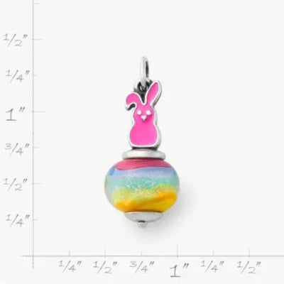 Enamel Sweet Bunny Art Glass Charm