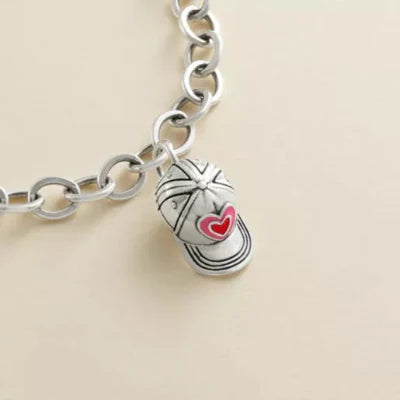 Enamel Heart Ball Cap Charm